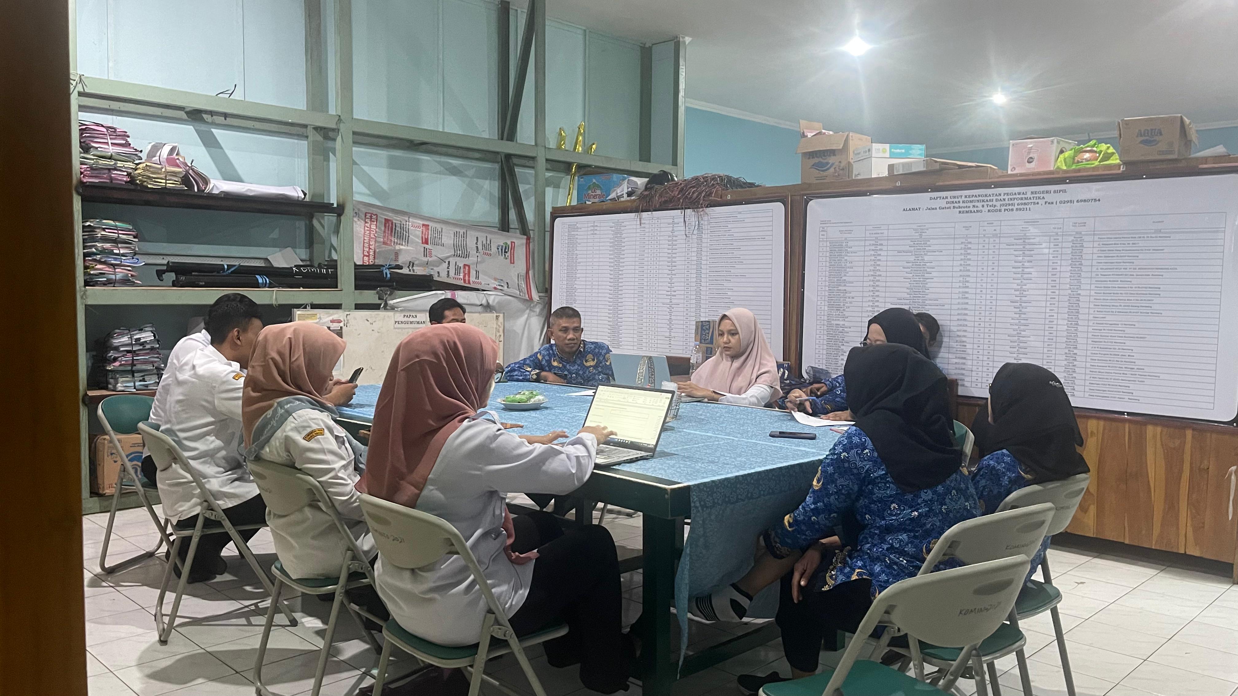 Pelaksanaan Pengawasan Kearsipan Internal Dinkominfo Kabupaten Rembang