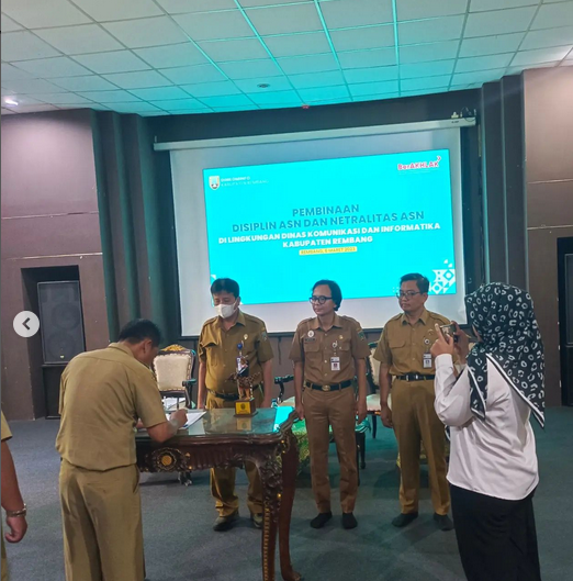 Sosialisasi Pembinaan Disiplin dan Netralitas ASN di Dinas Komunikasi Dan Informatika Kabupaten Rembang