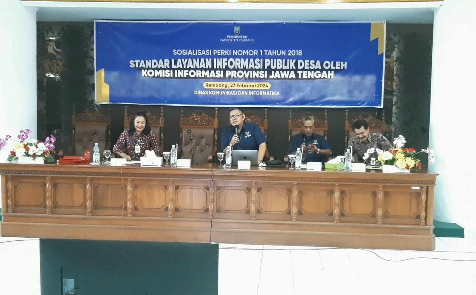 SOSIALISASI PERKI NOMOR 1 TAHUN 2028 TENTANG STANDAR LAYANAN INFORMASI PUBLIK DESA OLEH KOMISI INFORMASI PROVINSI JATENG